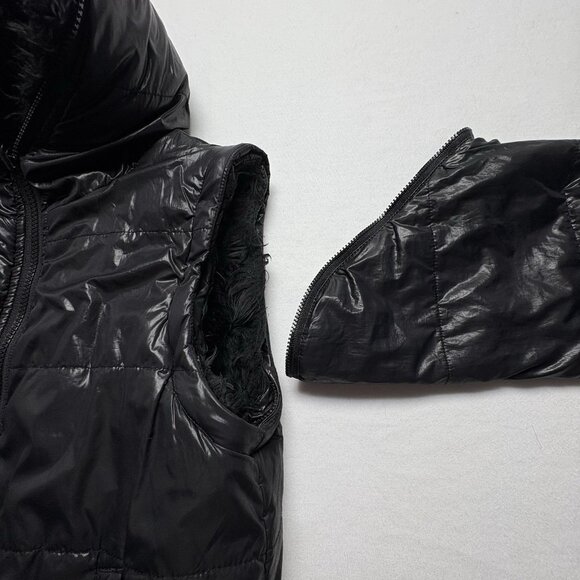 IZZUE Women Coat Sz XS Black Faux Fur Line Full Zip Face Pockets Bomber 9-11 - Picture 8 of 14